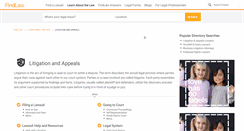 Desktop Screenshot of litigation.findlaw.com