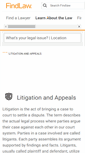 Mobile Screenshot of litigation.findlaw.com