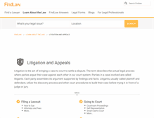 Tablet Screenshot of litigation.findlaw.com