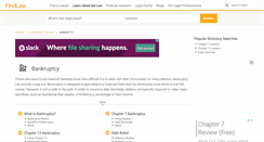 Desktop Screenshot of bankruptcy.findlaw.com