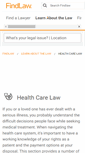 Mobile Screenshot of healthcare.findlaw.com