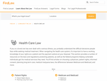 Tablet Screenshot of healthcare.findlaw.com