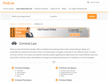 Tablet Screenshot of criminal.findlaw.com