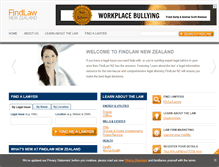 Tablet Screenshot of findlaw.co.nz