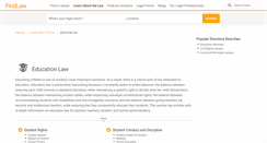 Desktop Screenshot of education.findlaw.com