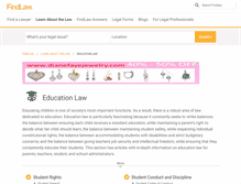 Tablet Screenshot of education.findlaw.com